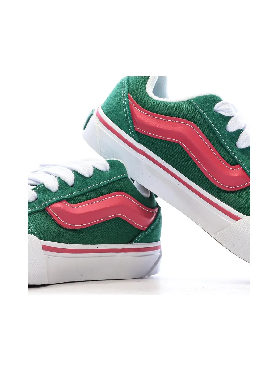 Baskets Verte/Rose Fille Vans Knu Skool 8