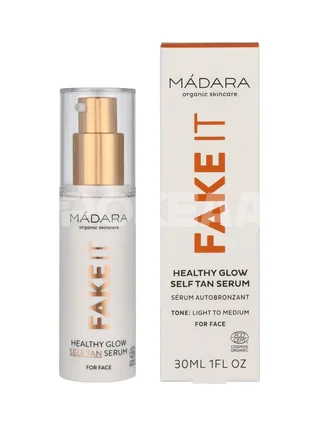 Madara Fake It Healthy Glow Self Tan Serum 30ml - Light To Medium, All Skin Types 1