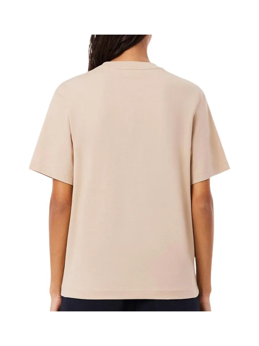 T-shirt Beige Femme Lacoste TF7215 3