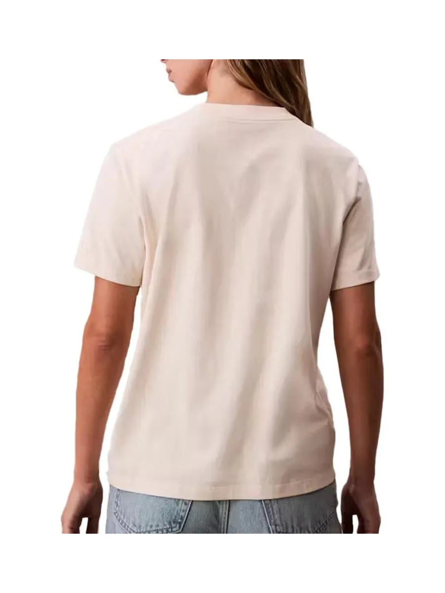 T-Shirt Beige Femme Calvin Klein Jeans Hero 3