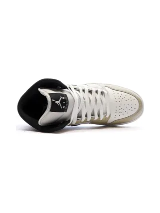Air Jordan 1 Mid Blanche/Beige Homme Nike 4
