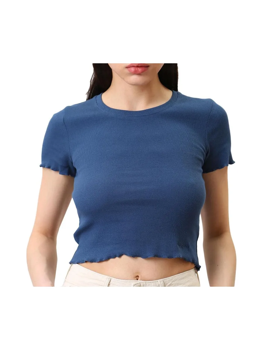 T-shirt Marine Femme Pepe Jeans Cara 2