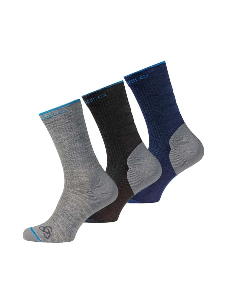 X3 Paires de Chaussettes Gris/Noir/Marine Mixte Odlo Allround 2