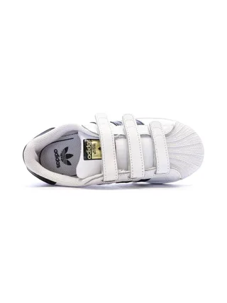 Basket Blanches/Noires Garçon Adidas Superstar 4