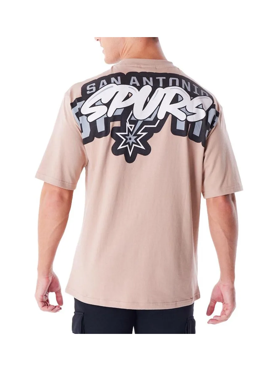 T-shirt Beige Homme New Era Nba Spurs 3