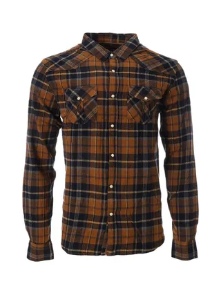 Chemise Marron à Motifs Homme RMS26 4779 1