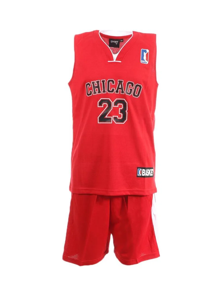 Chicago Ensemble de basketball Rouge/Noir Enfant Sport Zone 2