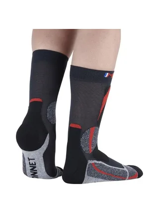X1 Paire de Chaussettes Noir/Rouge Mixte Monnet Trek Expert 2