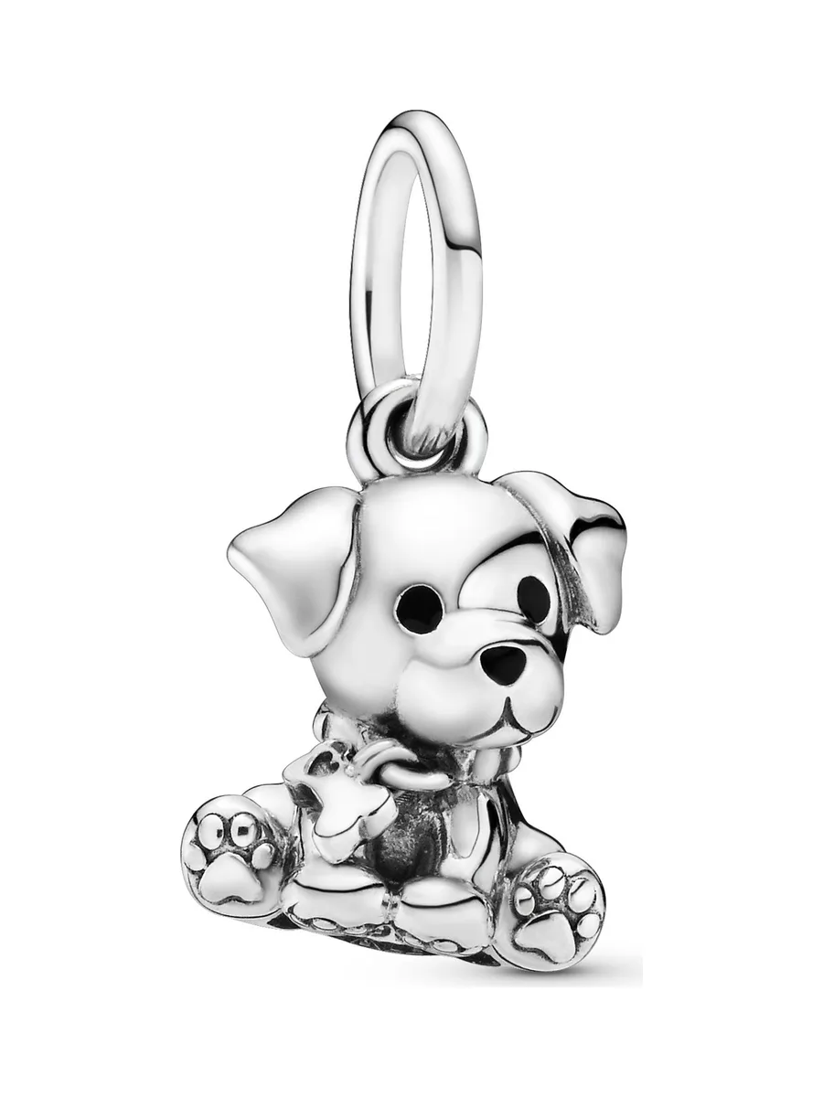Pandora - Charm Chien Labrador émaillé en argent noir 1