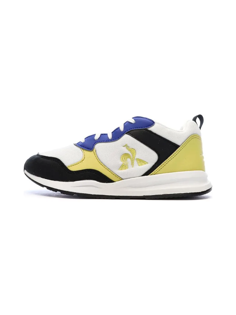 Baskets Blanc/Noir/Jaune Garçon Le Coq Sportif R500 2