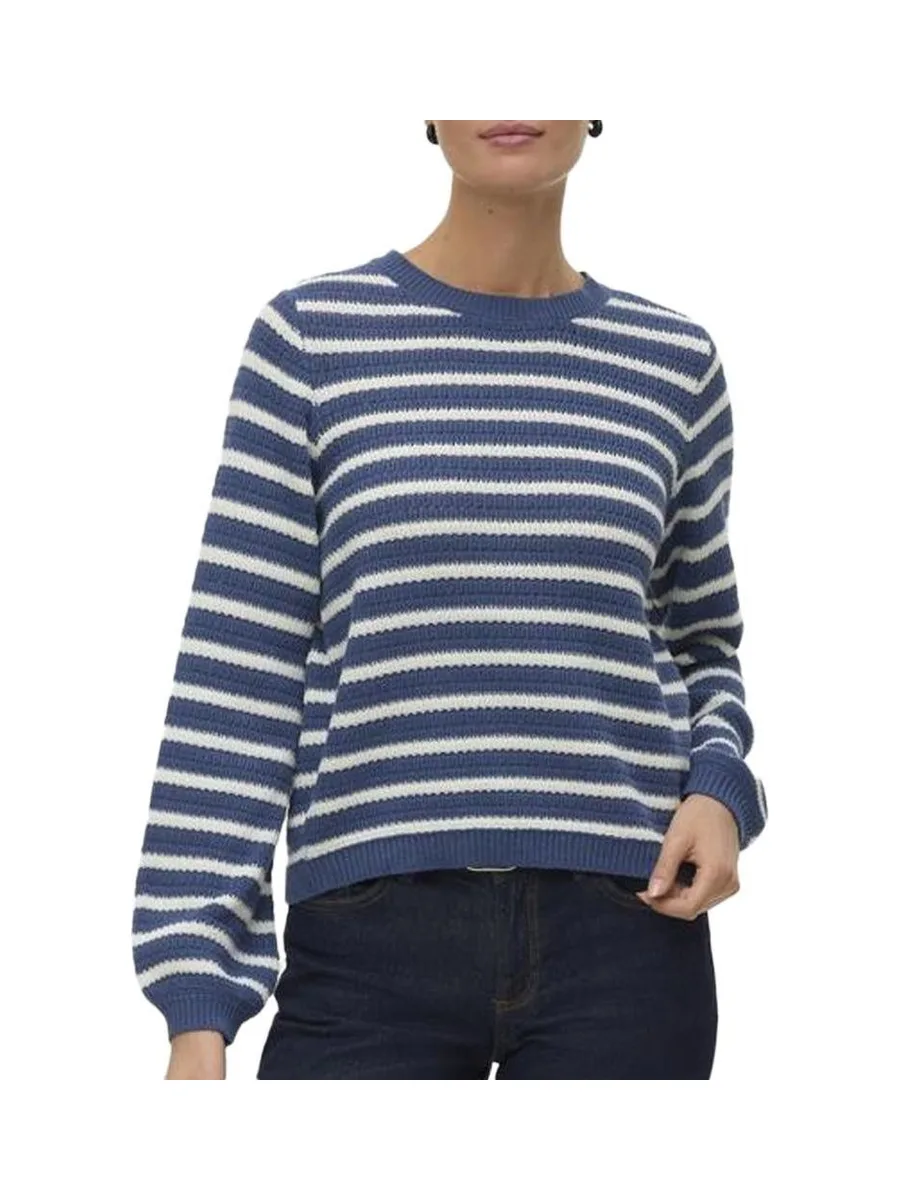 Pull Bleu/Blanc Femme Vero Moda Gorgeous 2