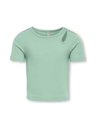 T-Shirt Vert Fille Kids ONLY Cutout Top 1