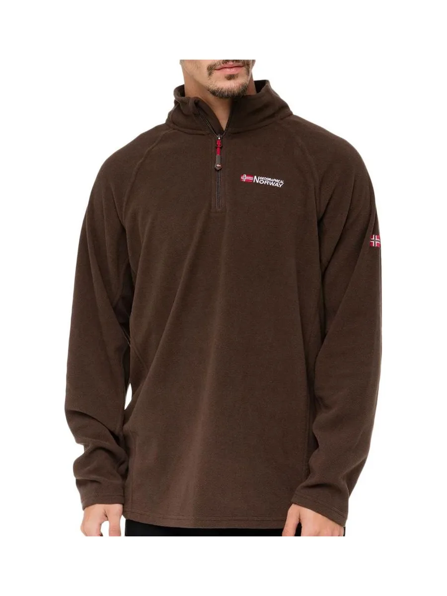Veste Polaire 1/4 de Zip Marron Homme Geographical Norway Men 233 2