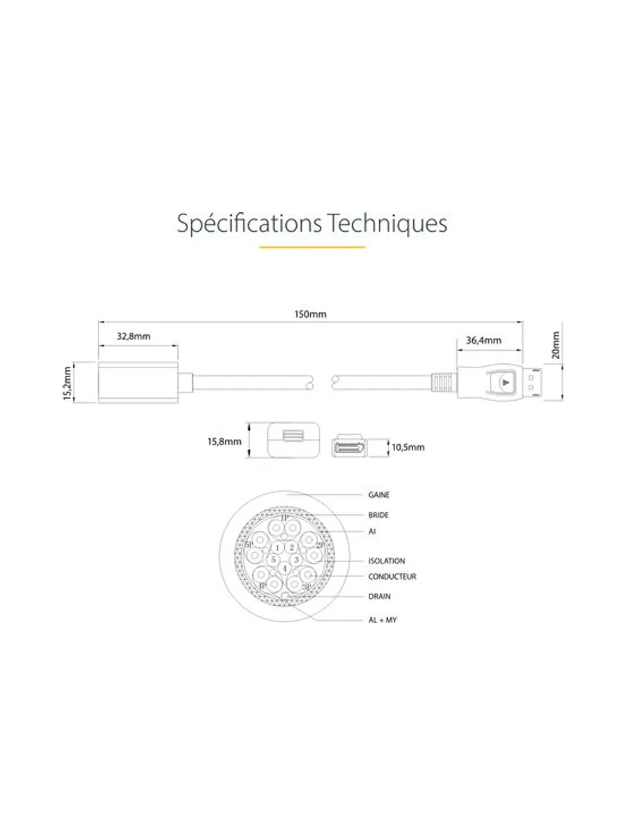 DisplayPort to Mini DisplayPort Adapter 7