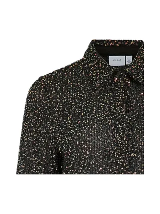 Chemise à Sequin Noir Femme Vila Scara 3