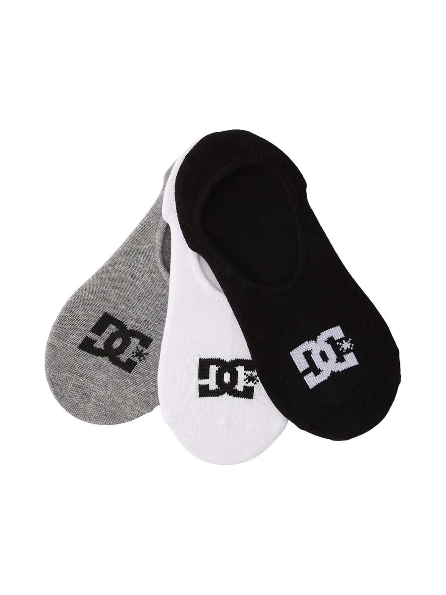 x3 Paires de chaussettes Blanc/Gris/Noir Homme Dc shoes Liner 2