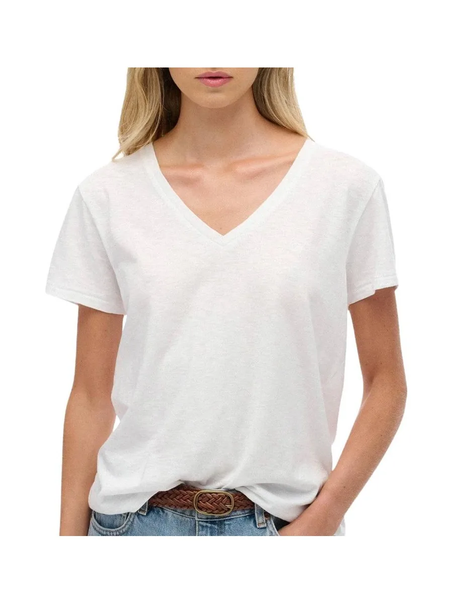 T-Shirt Blanc Femme Superdry Studioss 2