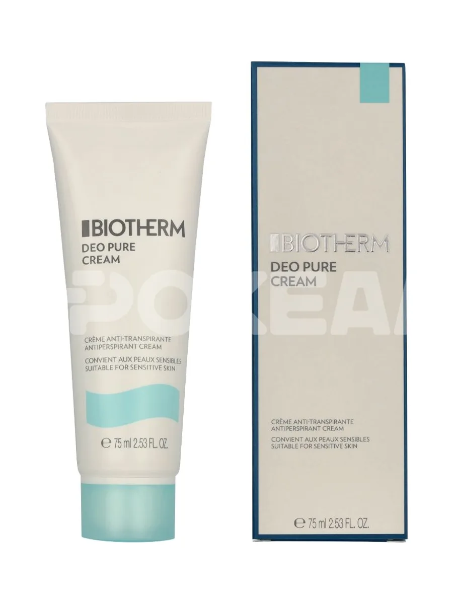 Biotherm Deo Pure Antiperspirant Cream 75ml - Alcohol Free - With Mineral Complex - For Sensitive Skin 1