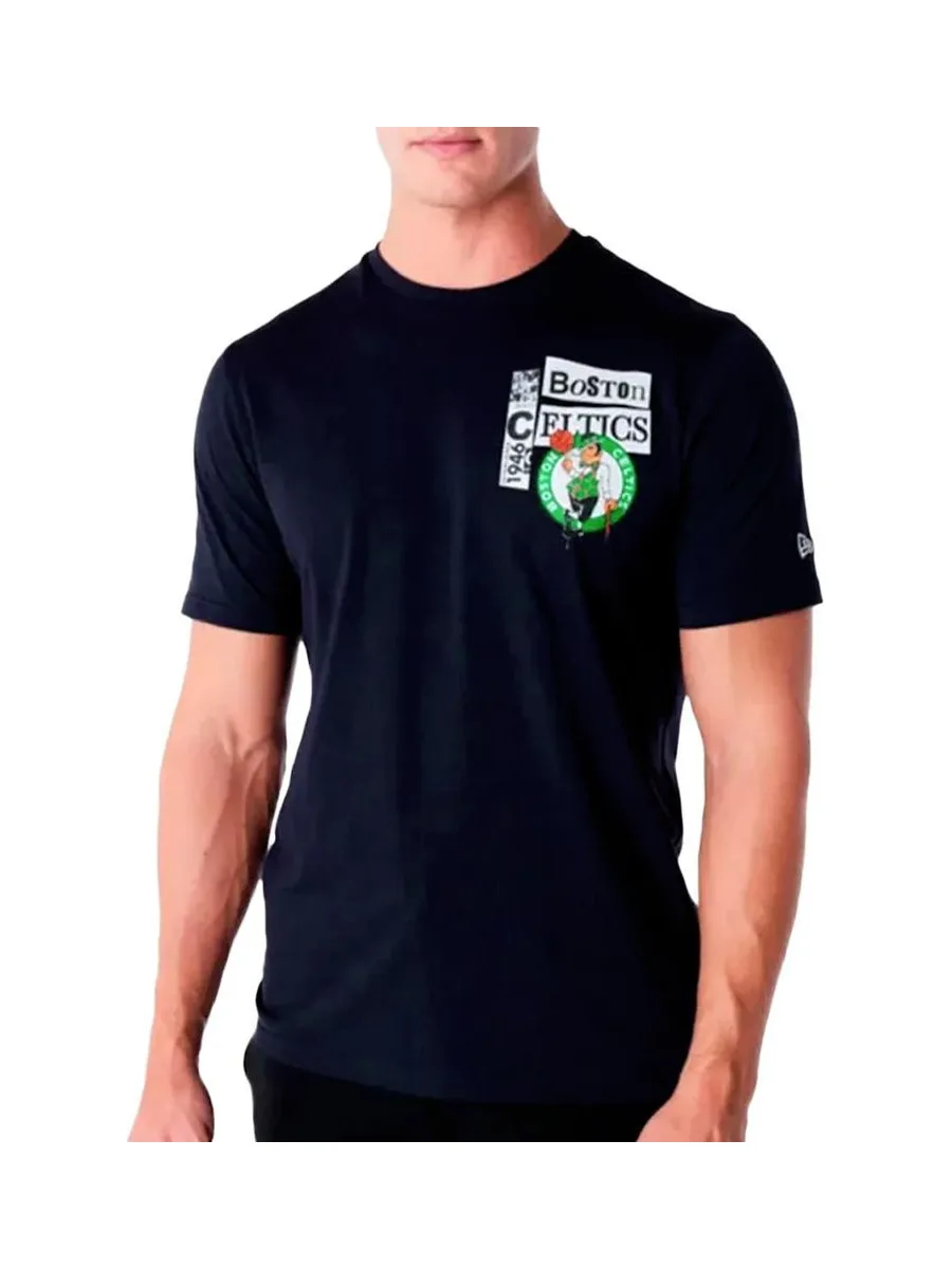 T-Shirt Noir Homme New Era Newspaper 2