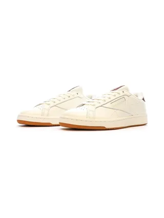 Baskets Blanches/Bordeaux Homme Reebok Club Grounds 6