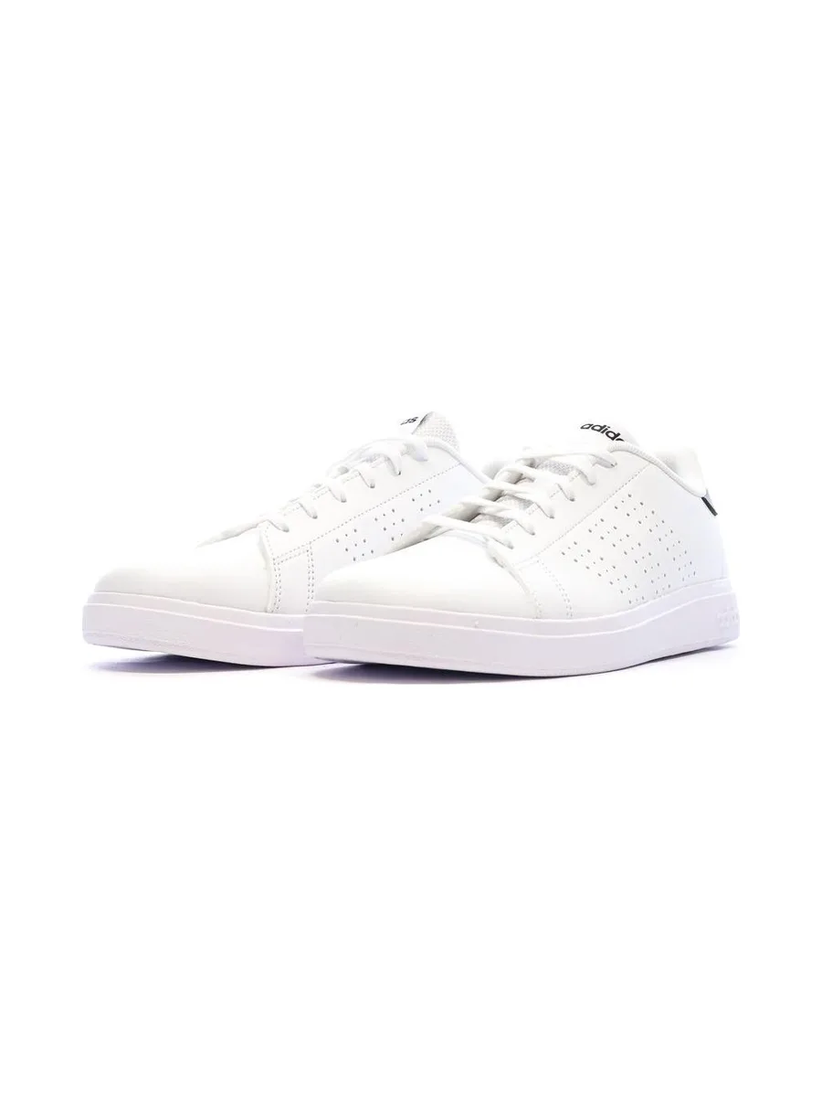 Baskets Blanc/Noir Junior Adidas Advantage 7