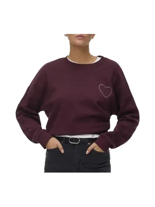 Sweat Bordeaux Femme Vero Moda Vmlotte Trina 1
