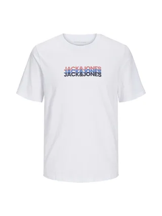 T-Shirt Blanc Garçon Jack & Jones Cyber 1