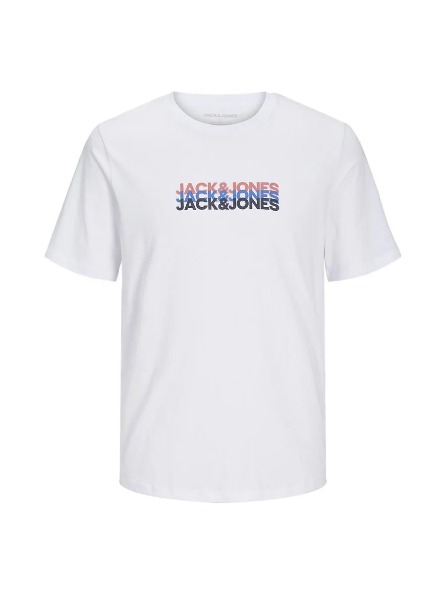 T-Shirt Blanc Garçon Jack & Jones Cyber 2
