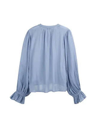 Blouse Fluide Bleu Femme Teddy Smith Swan 2