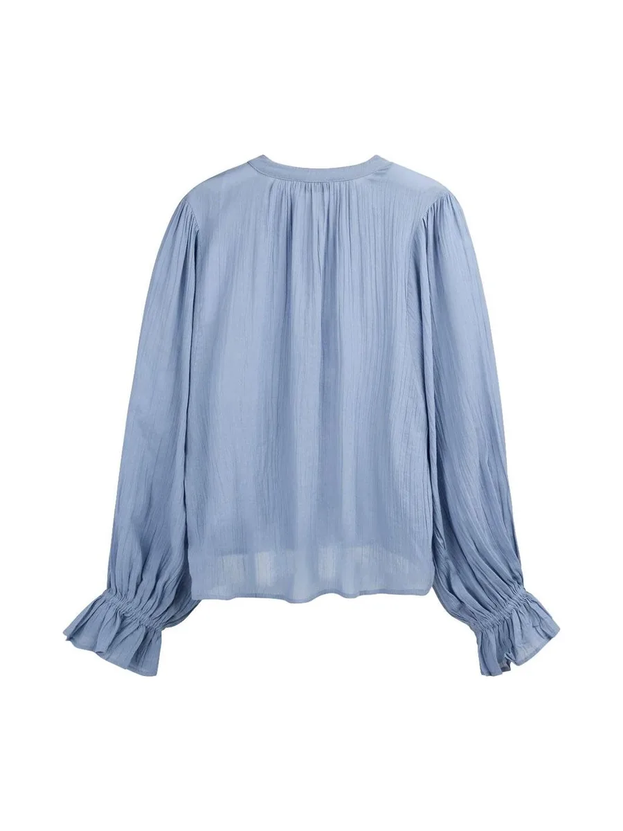Blouse Fluide Bleu Femme Teddy Smith Swan 3