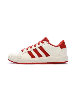 Baskets Ecru/Rouge Garçon Adidas Grand Court 2.0 1