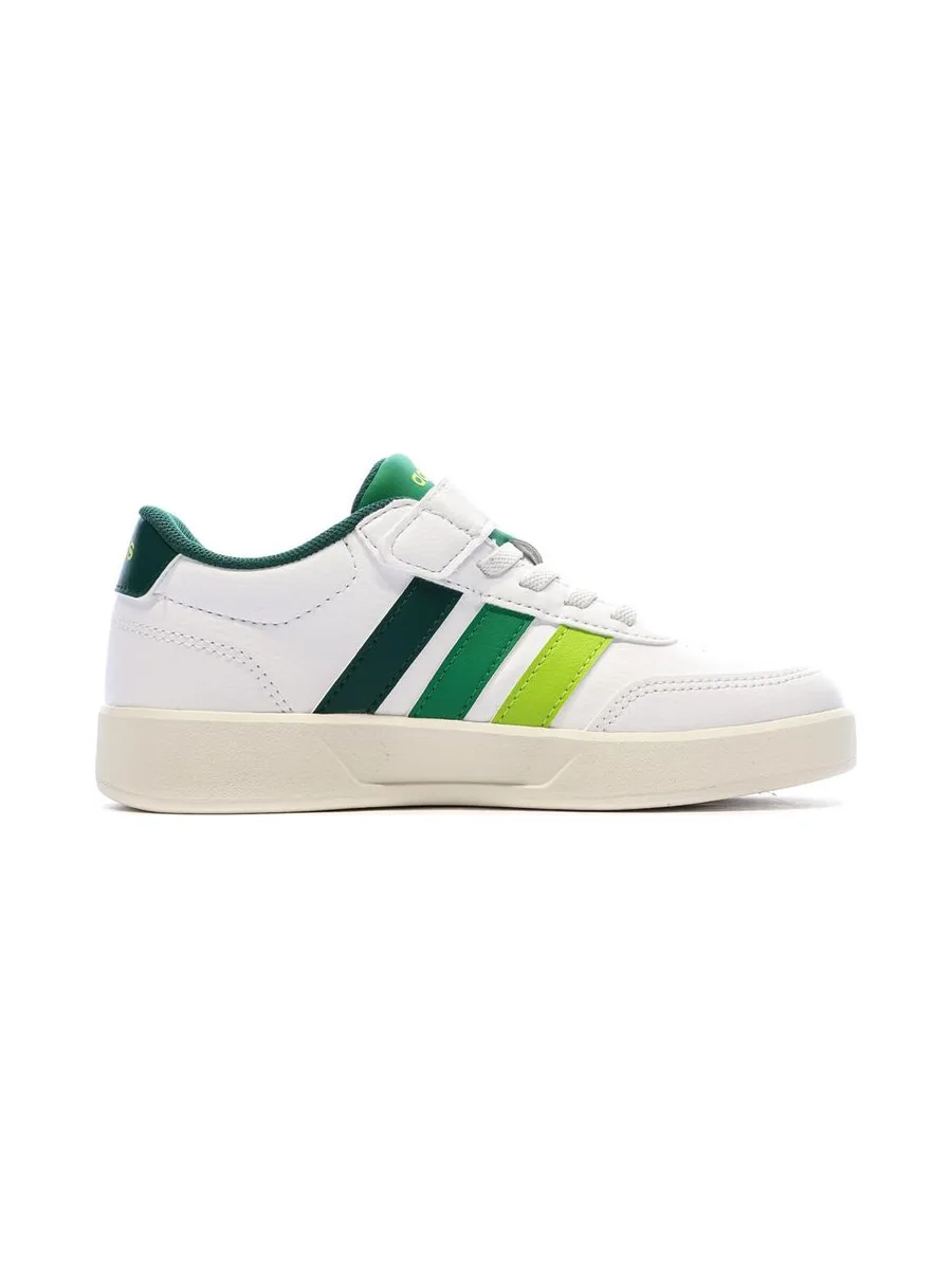Baskets Blanches/Vert Garçon Adidas Breaknet 3.0 3