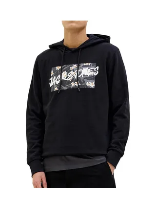 Sweat à Capuche Noir Homme Jack & Jones Hawaii 1
