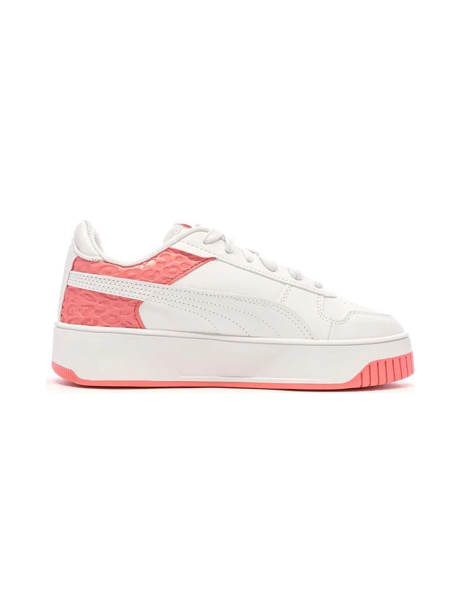 Baskets Blanches/Roses Fille Puma Carina Street Wild 3