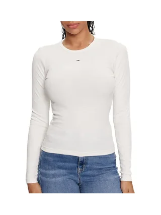 T-Shirt Manches Longues Blanc Femme Tommy Hilfiger Essentials 1