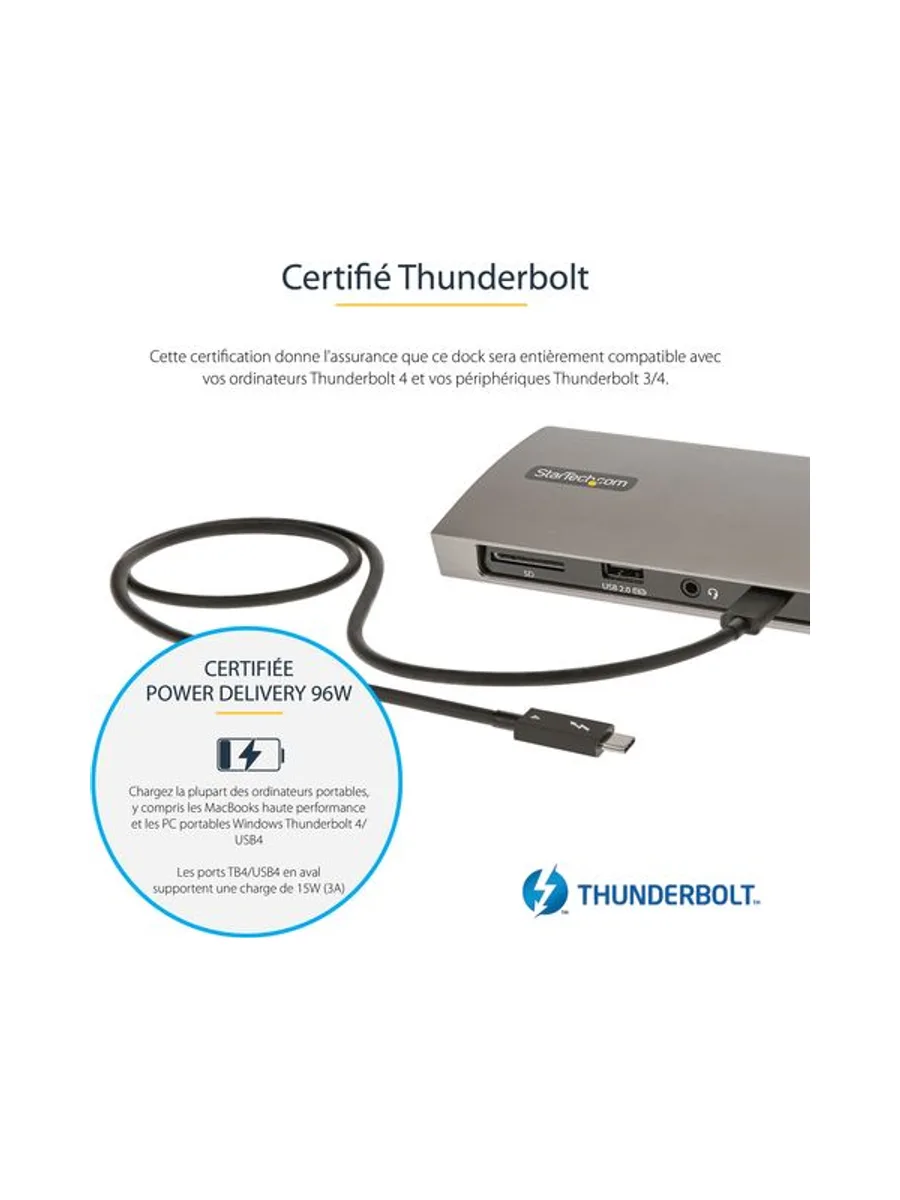 StarTech.com TB4CDOCKUE laptop dock/port replicator 9