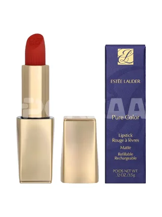 E.Lauder Pure Color Matte Refillable Lipstick 3.5g - #666 Captivated 1