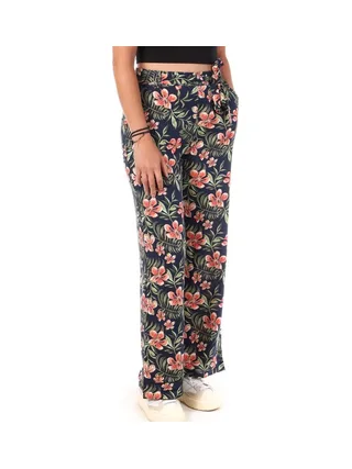 Pantalon Marine à Fleurs Femme Only Nova Life Palazzo 1