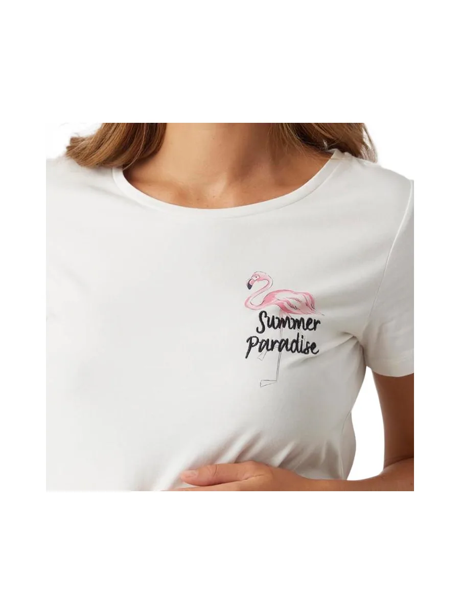 T-shirt Blanc Femme Mamalicious Feliz 4