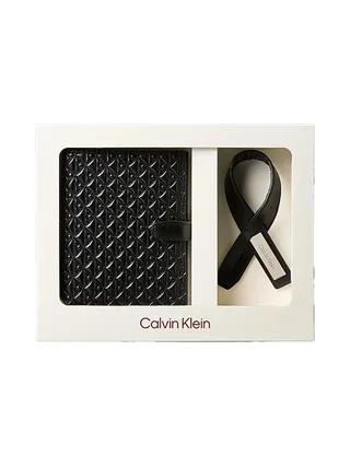 Coffret Etui passeport + Étiquette à bagages Noir Homme Calvin Klein Jeans 1