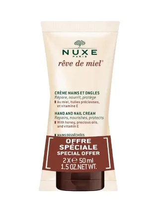 Lot de 2 x 50 ml Rêve de Miel Crème Mains et Ongles Nuxe 1