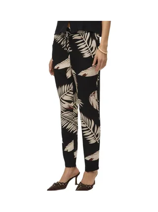 Pantalon fluide Noir/Beige Femme Vero Moda Joy 1