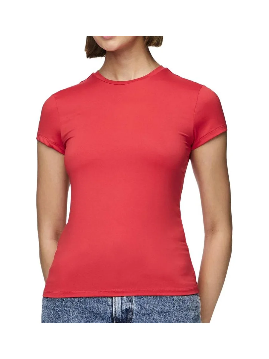 T-Shirt Rouge Femme Pieces Fylla 2