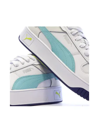 Baskets Blanc/Vert Femme Puma Carina 7