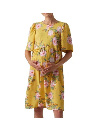 Robe Jaune Femme Mamalicious Palma 1