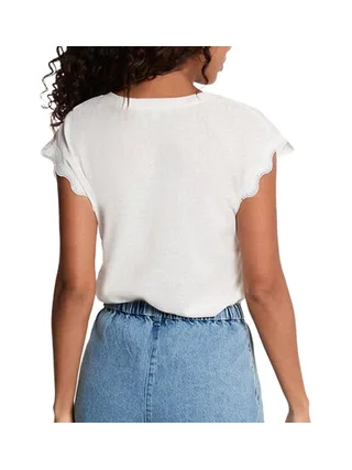 T-shirt Blanc Femme Morgan DECUME 2
