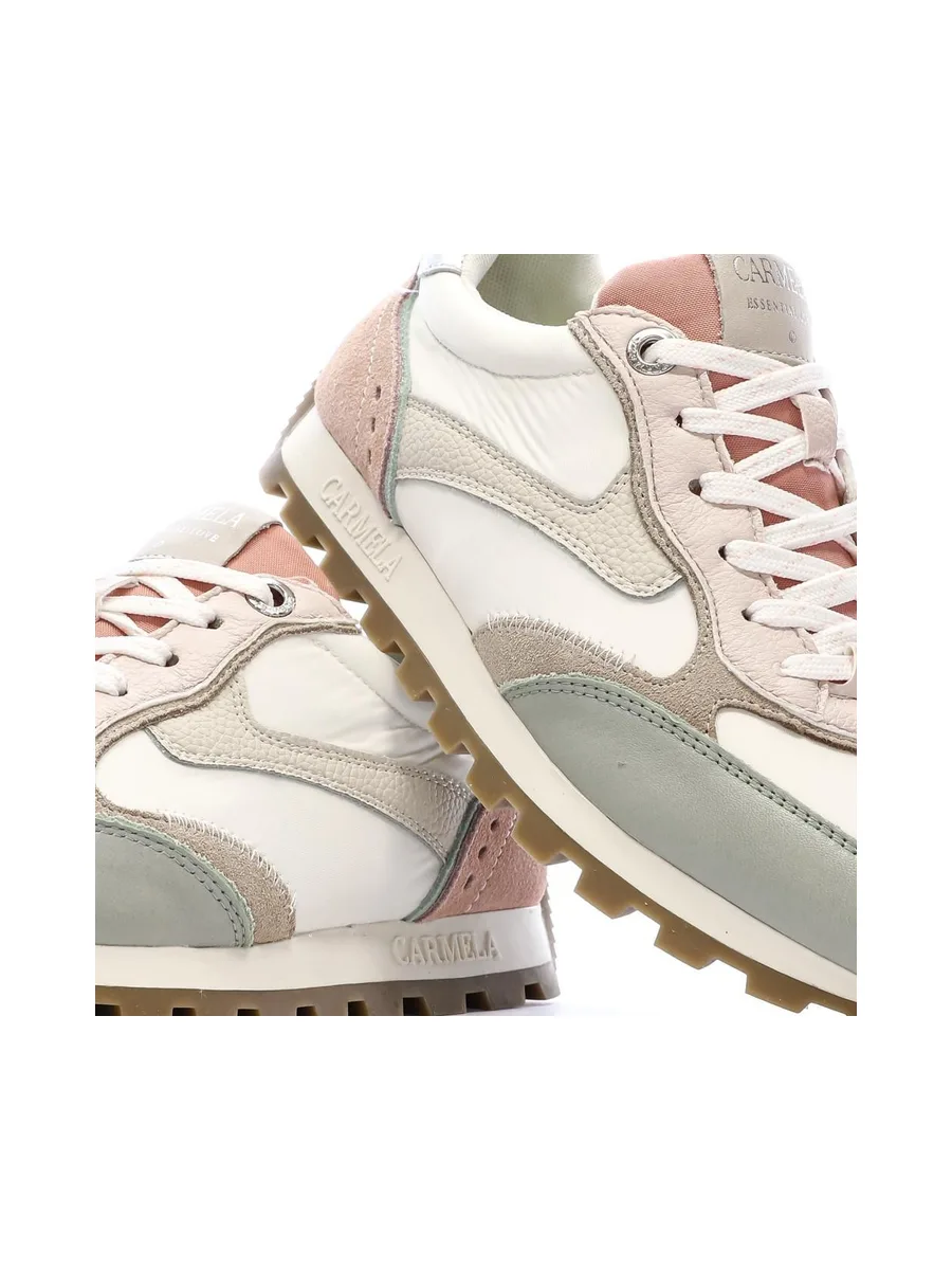 Baskets Blanches/Roses/Bleu Femme Chaussures Piel 8