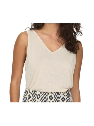 Débardeur Beige Femme JDY Faustina 15249543 1