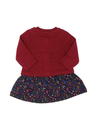 Robe Marine/Fuchsia à fleurs Fille EOM Emini 2