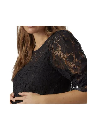 T-Shirt Noir Femme Vero Moda Maternity Lace Top 3
